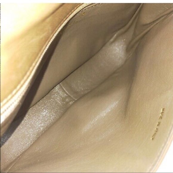 Chanel Brown Satin Vintage CC Flap Bag crossbody leather‎ purse - Picture 9 of 11